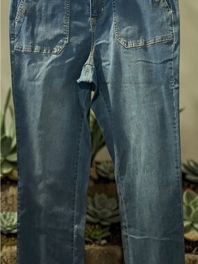 Belle by Kim Gravel Women's Straight Leg Jeans - Medium Blue Wash